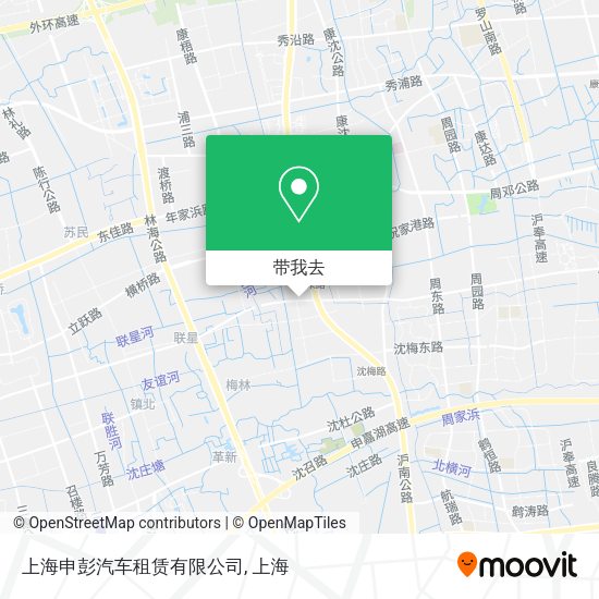 上海申彭汽车租赁有限公司地图