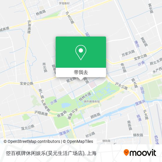 箜百棋牌休闲娱乐(昊元生活广场店)地图
