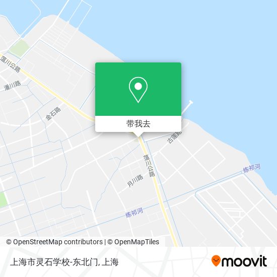 上海市灵石学校-东北门地图