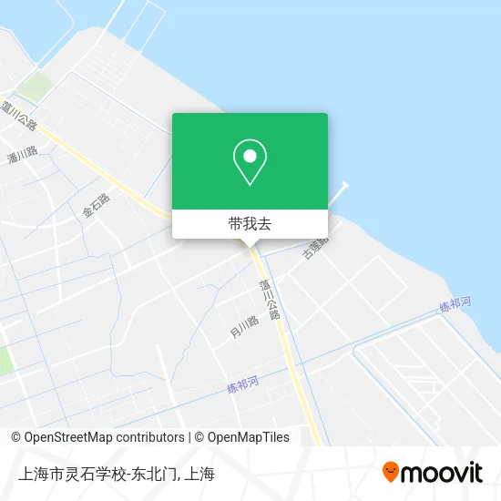 上海市灵石学校-东北门地图