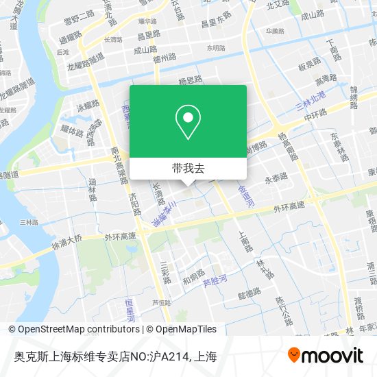 奥克斯上海标维专卖店NO:沪A214地图