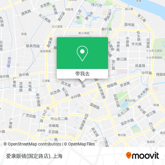 爱康眼镜(国定路店)地图