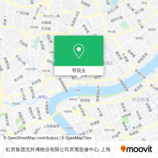 虹房集团北外滩物业有限公司房屋急修中心地图