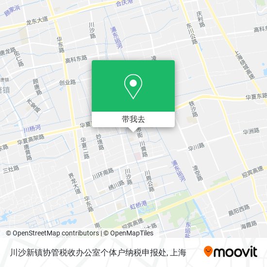 川沙新镇协管税收办公室个体户纳税申报处地图