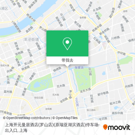 上海开元曼居酒店(罗山店)(原瑞亚湖滨酒店)停车场-出入口地图