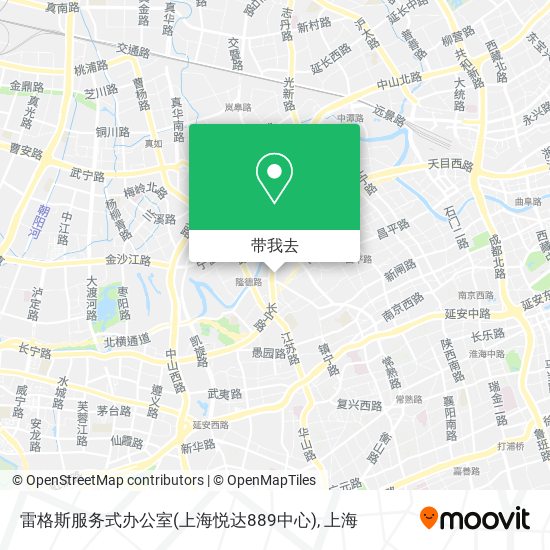 雷格斯服务式办公室(上海悦达889中心)地图