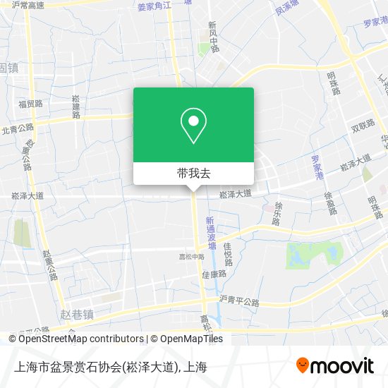 上海市盆景赏石协会(崧泽大道)地图