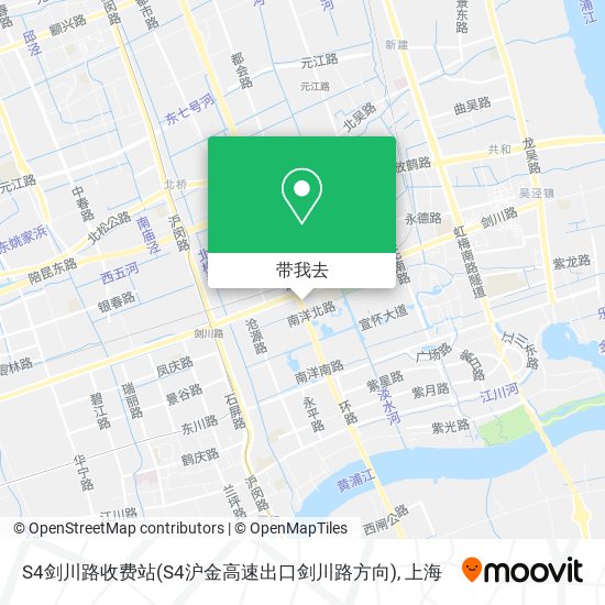 S4剑川路收费站(S4沪金高速出口剑川路方向)地图