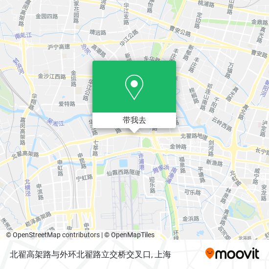 北翟高架路与外环北翟路立交桥交叉口地图