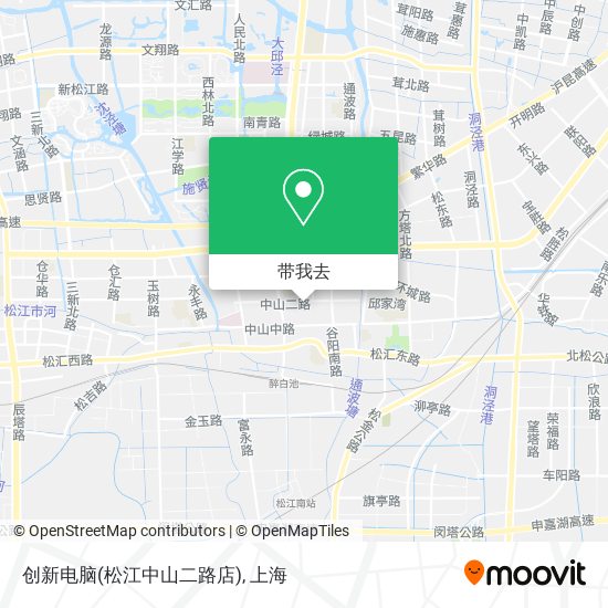创新电脑(松江中山二路店)地图