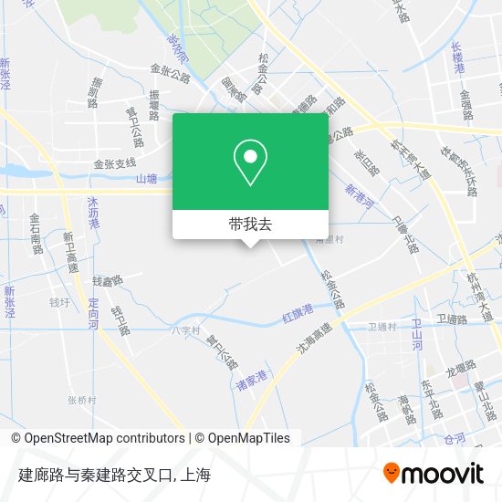 建廊路与秦建路交叉口地图