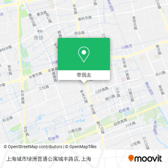 上海城市绿洲普通公寓城丰路店地图