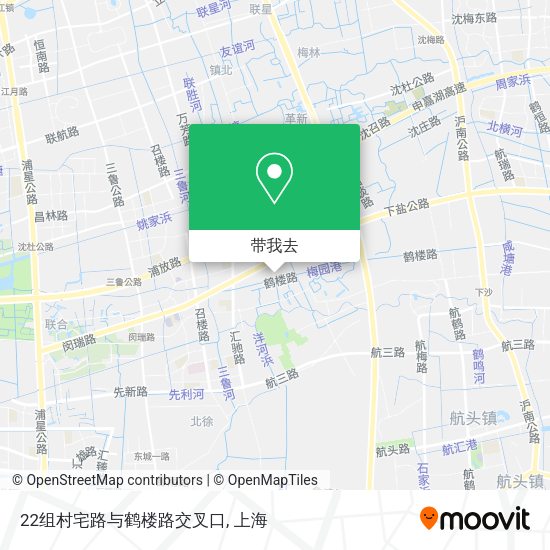 22组村宅路与鹤楼路交叉口地图
