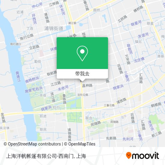 上海洋帆帐篷有限公司-西南门地图