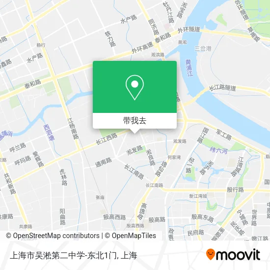 上海市吴淞第二中学-东北1门地图