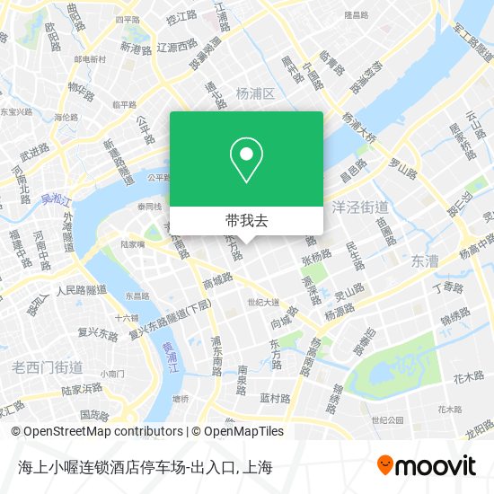 海上小喔连锁酒店停车场-出入口地图