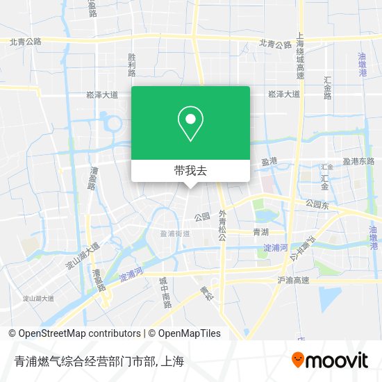 青浦燃气综合经营部门市部地图