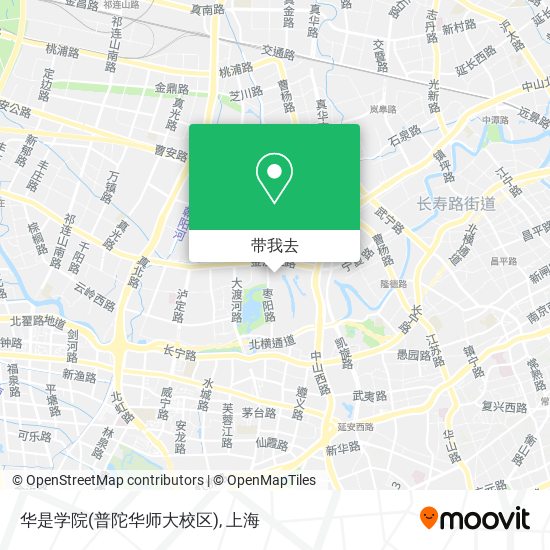 华是学院(普陀华师大校区)地图