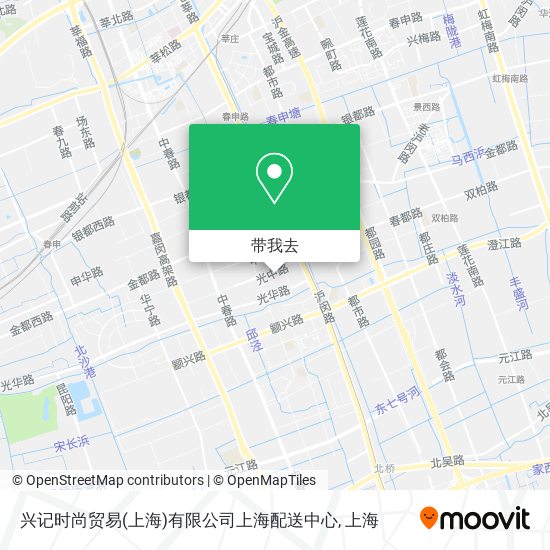 兴记时尚贸易(上海)有限公司上海配送中心地图
