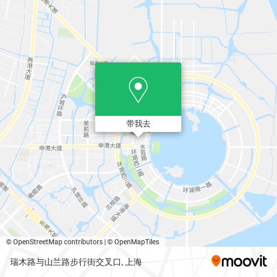 瑞木路与山兰路步行街交叉口地图