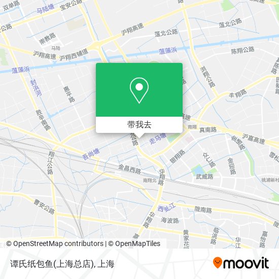 谭氏纸包鱼(上海总店)地图