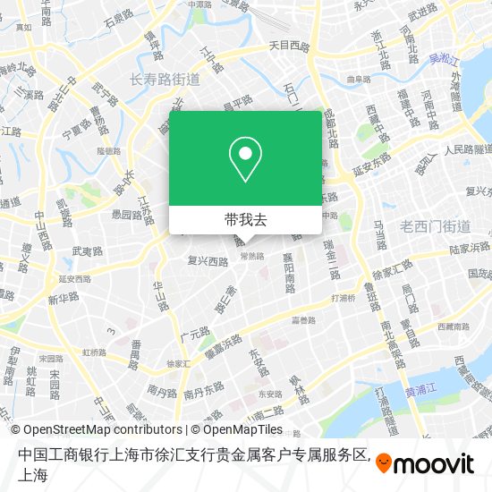 中国工商银行上海市徐汇支行贵金属客户专属服务区地图