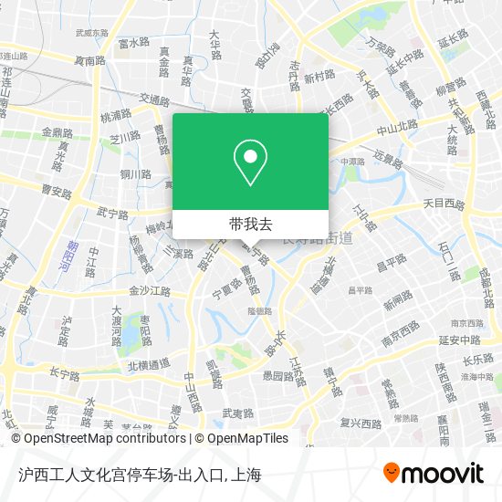 沪西工人文化宫停车场-出入口地图