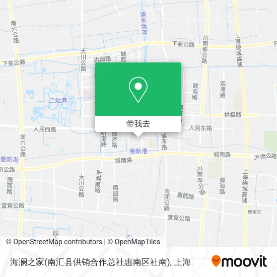 海澜之家(南汇县供销合作总社惠南区社南)地图