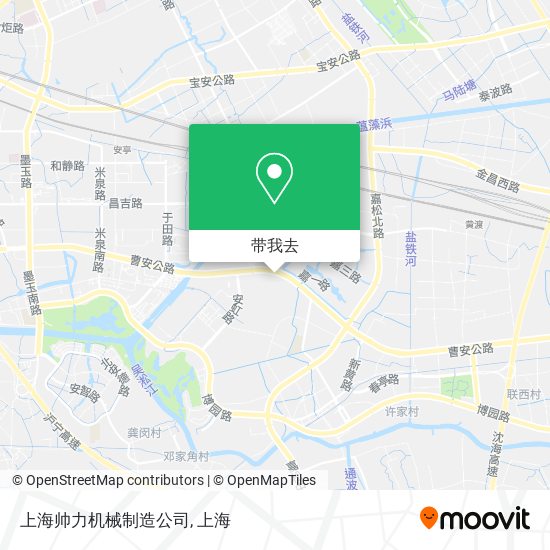 上海帅力机械制造公司地图