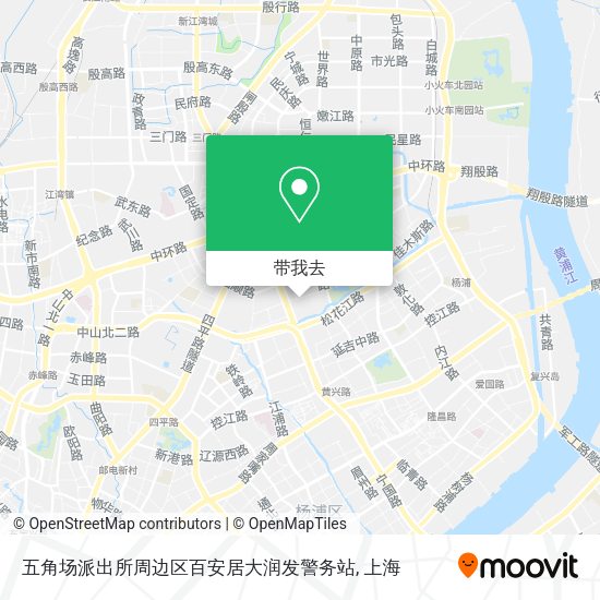 五角场派出所周边区百安居大润发警务站地图