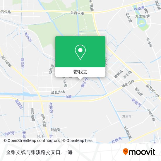 金张支线与张溪路交叉口地图