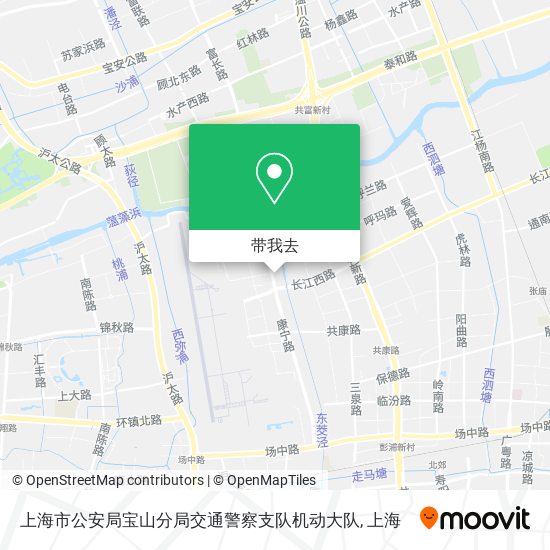 上海市公安局宝山分局交通警察支队机动大队地图