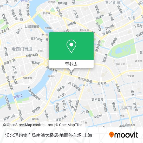 沃尔玛购物广场南浦大桥店-地面停车场地图