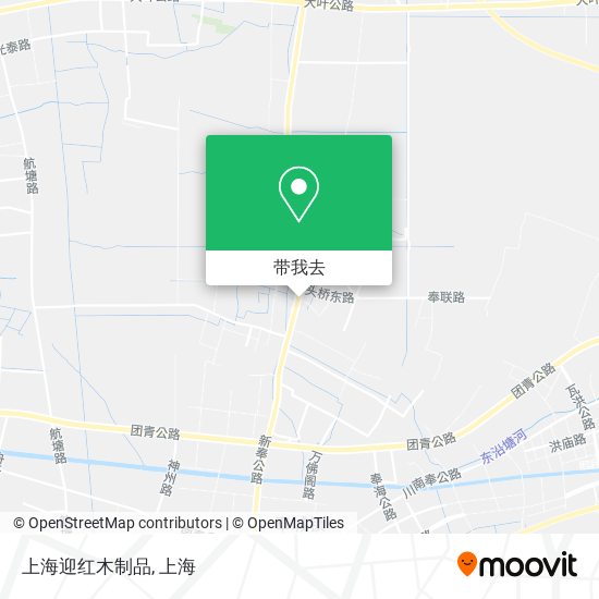 上海迎红木制品地图