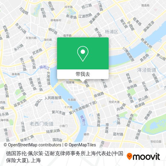 德国苏伦·佩尔策·迈耐克律师事务所上海代表处(中国保险大厦)地图