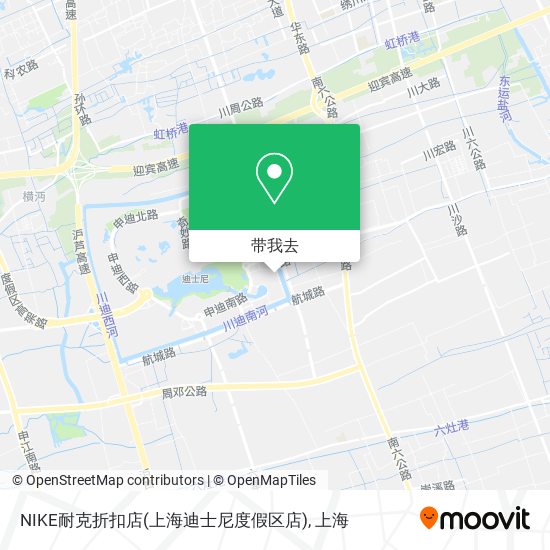 NIKE耐克折扣店(上海迪士尼度假区店)地图