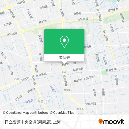 日立变频中央空调(周康店)地图