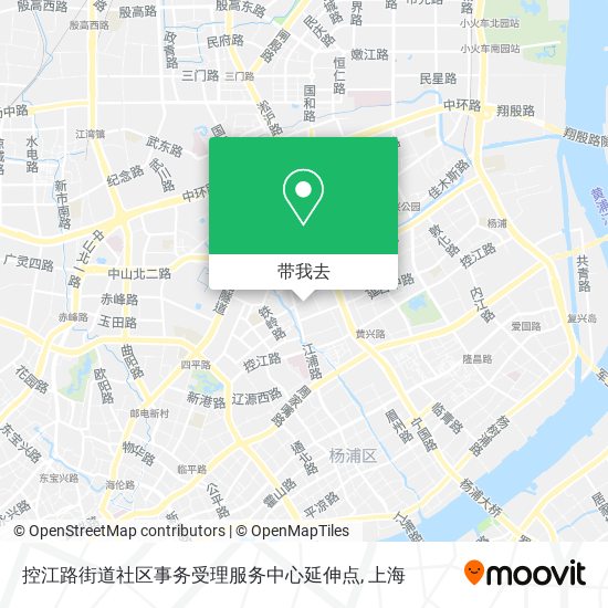 控江路街道社区事务受理服务中心延伸点地图
