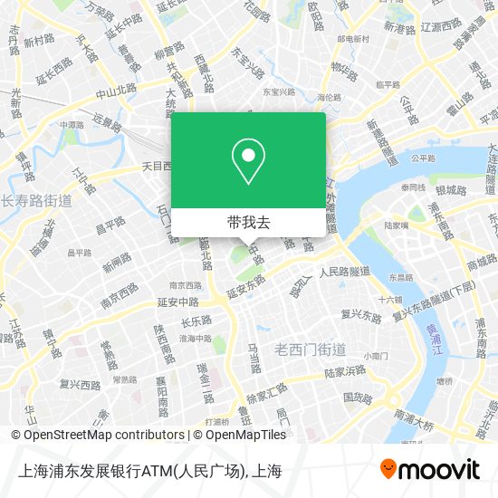 上海浦东发展银行ATM(人民广场)地图