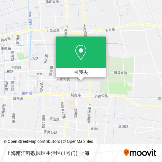 上海南汇科教园区生活区(1号门)地图