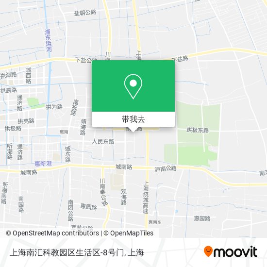 上海南汇科教园区生活区-8号门地图