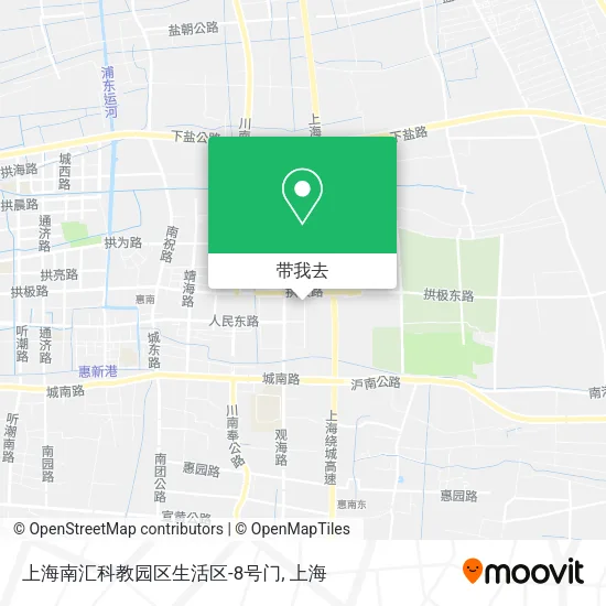 上海南汇科教园区生活区-8号门地图