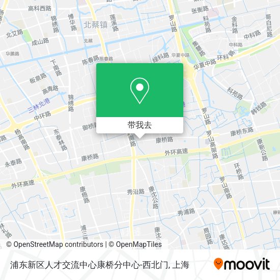 浦东新区人才交流中心康桥分中心-西北门地图
