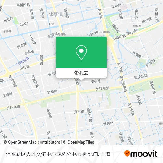 浦东新区人才交流中心康桥分中心-西北门地图