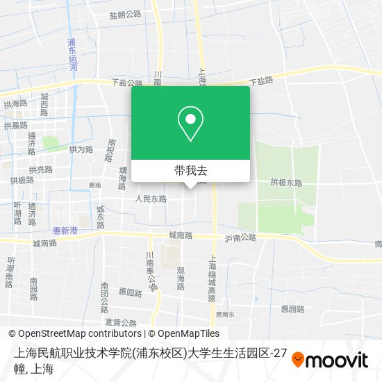 上海民航职业技术学院(浦东校区)大学生生活园区-27幢地图