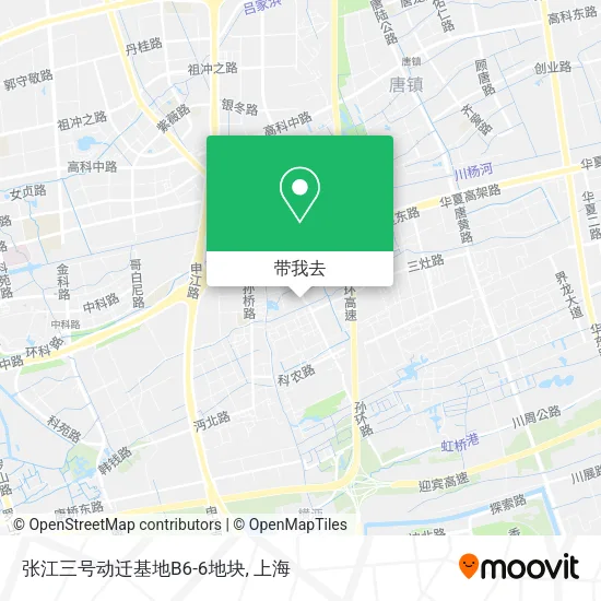 张江三号动迁基地B6-6地块地图