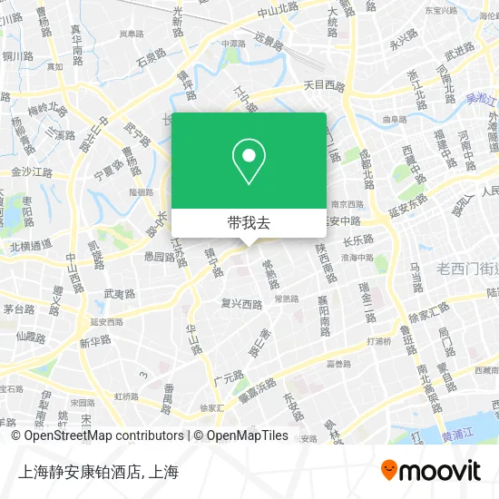 上海静安康铂酒店地图