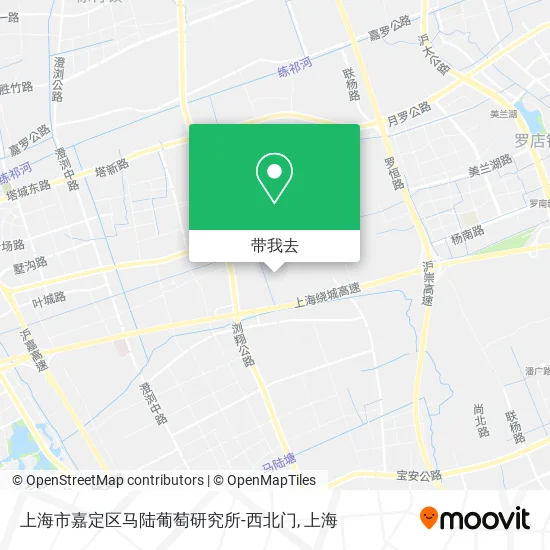上海市嘉定区马陆葡萄研究所-西北门地图