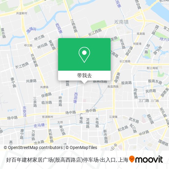 好百年建材家居广场(殷高西路店)停车场-出入口地图