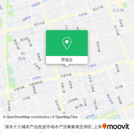 浦东十八铺农产品批发市场水产活禽酱菜交易区地图